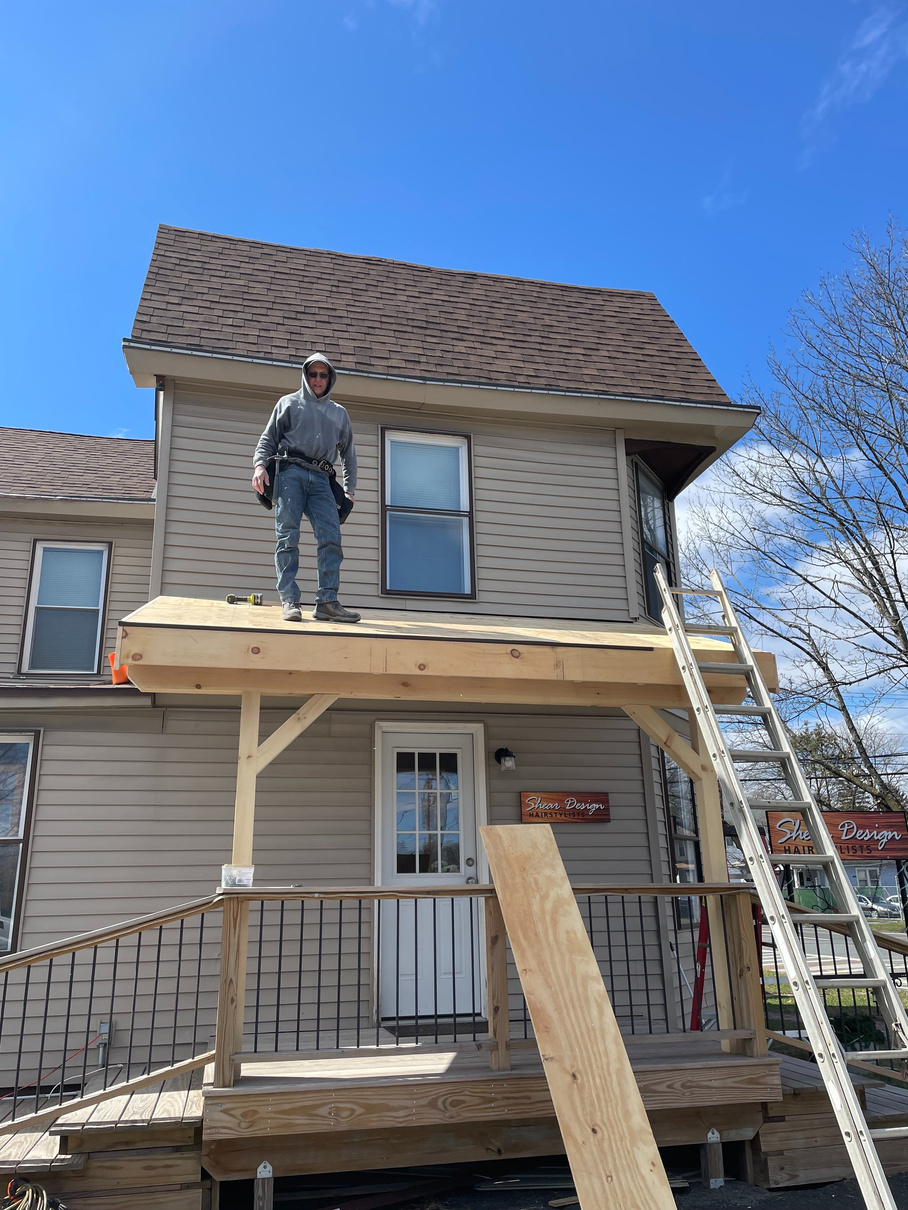 Wilber Construction builds porches for clients.